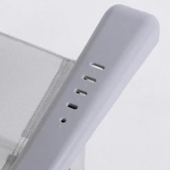 AKTIVE - Chaise Pliante Haute Avec Dossier Haut Réglable 5 Positions, Gris -Meilleur Camping Magasin aktive chaise pliante haute avec dossier haut reglable 5 positions gris 5