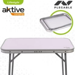 AKTIVE - Table Pliante Avec Poignée De Transport. Table De Camping 60x40x50 Cm -Meilleur Camping Magasin aktive table pliante avec poignee de transport table de camping 60x40x50 cm 2