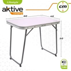 AKTIVE - Table Pliante Avec Poignée De Transport. Table De Camping 60x40x50 Cm -Meilleur Camping Magasin aktive table pliante avec poignee de transport table de camping 60x40x50 cm 3