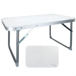 AKTIVE - Table Pliante . Table Basse Blanche En Aluminium - 40x60x40 Cm