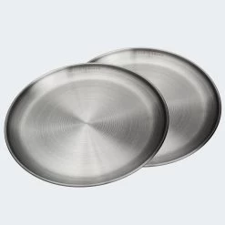 Assiette Plate De Camping | Diamètre Env. 23 Cm | Acier Inox | 2 Assiettes -Meilleur Camping Magasin assiette plate de camping diametre env 23 cm acier inox 2 assiettes 4