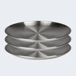 Assiette Plate De Camping | Diamètre Env. 23 Cm | Acier Inox | 3 Assiettes -Meilleur Camping Magasin assiette plate de camping diametre env 23 cm acier inox 3 assiettes 5