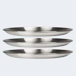 Assiette Plate De Camping | Diamètre Env. 23 Cm | Acier Inox | 3 Assiettes -Meilleur Camping Magasin assiette plate de camping diametre env 23 cm acier inox 3 assiettes 6