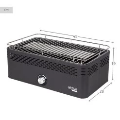Barbecue Rectangulaire Noir De Table Sans Fumée 45x28x19 Cm Aktive -Meilleur Camping Magasin barbecue rectangulaire noir de table sans fumee 45x28x19 cm aktive 3
