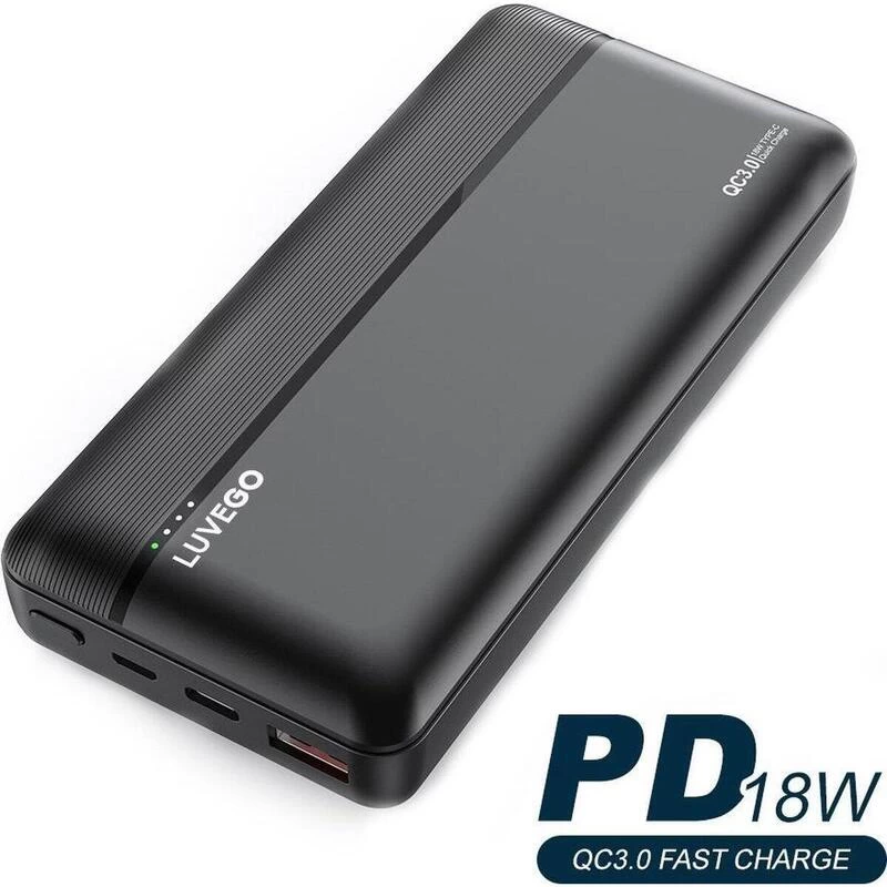 Batterie Externe Luvego 20 000 MAh - Compacte 1 Batterie Externe Luvego 20 000 MAh - Compacte