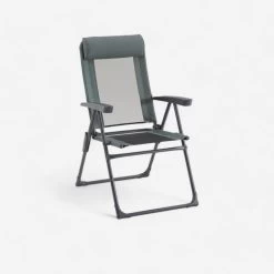 Quechua FAUTEUIL PLIANT CONFORTABLE POUR LE CAMPING - INCLINABLE - ACIER