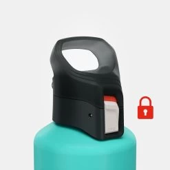 Quechua Gourde Alu 1L Avec Bouchon à Ouverture Rapide Pour La Randonnée - Vert -Meilleur Camping Magasin gourde alu 1l avec bouchon a ouverture rapide pour la randonnee vert 3