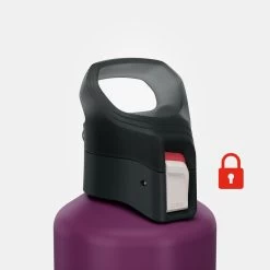 Quechua Gourde Alu 1L Avec Bouchon à Ouverture Rapide Pour La Randonnée - Violet -Meilleur Camping Magasin gourde alu 1l avec bouchon a ouverture rapide pour la randonnee violet 3