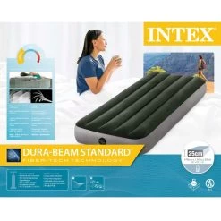 Matelas Gonflable - Intex Prestige Downy -1 Personne - 76x191x25 Cm (BxLxH) -Meilleur Camping Magasin matelas gonflable intex prestige downy 1 personne 76x191x25 cm bxlxh 4