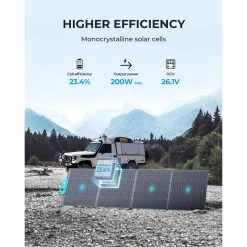 Panneau Solaire BLUETTI PV200 | 200 W -Meilleur Camping Magasin panneau solaire bluetti pv200 200 w 2