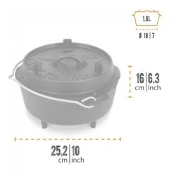 Petromax Dutch Oven FT3-3QT (avec Pieds) Et Levier De Couvercle -Meilleur Camping Magasin petromax dutch oven ft3 3qt avec pieds et levier de couvercle 2