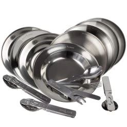 Set Couverts De Camping Et Assiette Creuse & Plate | 4 Personnes