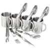 Set De Couverts De Camping & Tasse Thermique Inox | 4 Personnes