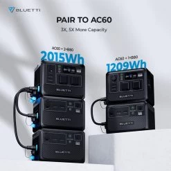 Station Électrique Portable BLUETTI AC60+B80+PV200,IP65 Générateur Solaire -Meilleur Camping Magasin station electrique portable bluetti ac60b80pv200ip65 generateur solaire 5