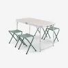 Quechua TABLE DE CAMPING PLIANTE - 4 TABOURETS - 4 À 6 PERSONNES