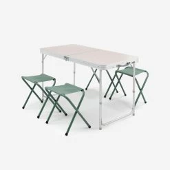 Quechua TABLE DE CAMPING PLIANTE - 4 TABOURETS - 4 À 6 PERSONNES