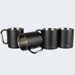 Tasse Thermique De Camping 300 Ml | Mousqueton | Acier Inoxydable | 4 Gobelets -Meilleur Camping Magasin tasse thermique de camping 300 ml mousqueton acier inoxydable 4 gobelets 2