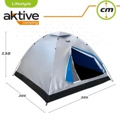 Tente 4 Hommes 205x205x130 Cm Aktive -Meilleur Camping Magasin tente 4 hommes 205x205x130 cm aktive 2