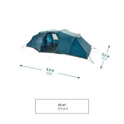 Quechua Tente à Arceaux De Camping - Arpenaz 8.4 - 8 Personnes - 4 Chambres -Meilleur Camping Magasin tente a arceaux de camping arpenaz 84 8 personnes 4 chambres 2