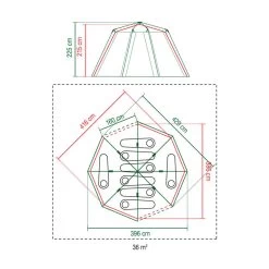 Tente Coleman Octagon 8 (Verte) -Meilleur Camping Magasin tente coleman octagon 8 verte 5