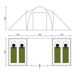 Tente Dôme Hammerfest 4 Sleeper Protect - Sol Cousu - 4 Pers - 2 Cabines Noires -Meilleur Camping Magasin tente dome hammerfest 4 sleeper protect sol cousu 4 pers 2 cabines noires 6