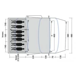 Tente Gonflable Outwell Jacksondale 7PA -Meilleur Camping Magasin tente gonflable outwell jacksondale 7pa 2