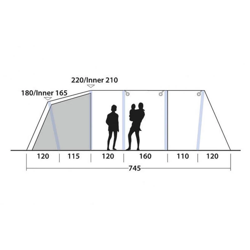 Tente Gonflable Outwell Knightdale 8PA 4 Tente Gonflable Outwell Knightdale 8PA – Image 4