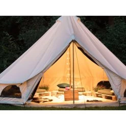Tente Tipii 400 Canvas - Tipi 8 Pers. - 400 X 400 X 250 Cm -Meilleur Camping Magasin tente tipii 400 canvas tipi 8 pers 400 x 400 x 250 cm 3